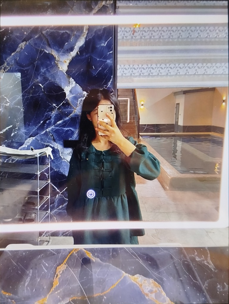 Shahzoda wearing her green outfit